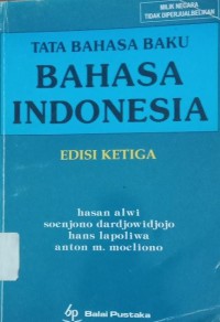 Image of TATA BAHASA BAKU BAHASA INDONESIA